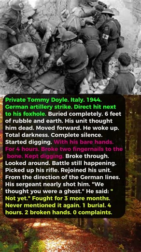 Soldier Was Buried Alive by an Explosion — Dug Himself Out — and Kept Fighting