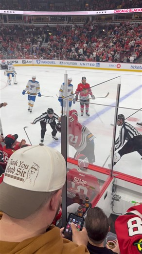 Logan’s first hockey game…Logan’s first hockey fight. He just found out he LOVES hockey #nhl #hockey