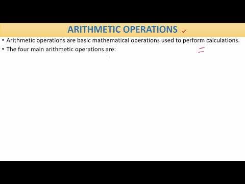 Arithmetic operations