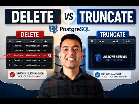 DELETE Query in PostgreSQL Explained | DELETE vs TRUNCATE + Soft Delete + Best Practices