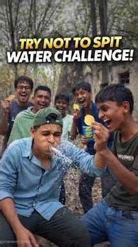 Try not to spit🤮 Water💧 Challenge 🤣#funny #short