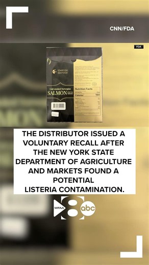 FDA says there is a voluntary recall on Starfish Seafood Premium Cold Norwegian Salmon.