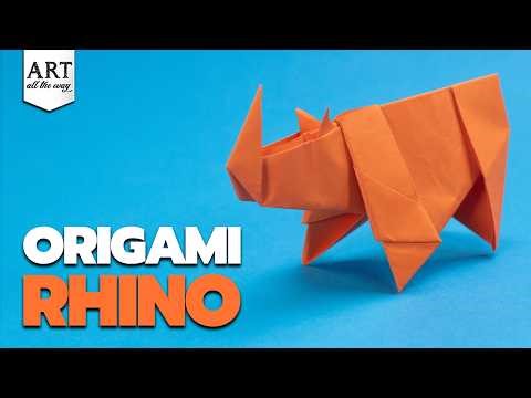 Easy Origami Animal 🦏 | Paper Rhino Craft Anyone Can Make