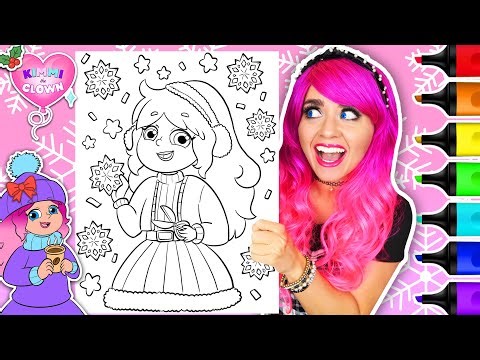 Coloring My Kimmi The Clown Winter Wonderland Coloring Book ❄️ | Snowflakes | Ohuhu Art Markers