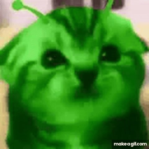 Alien cat on Make a GIF