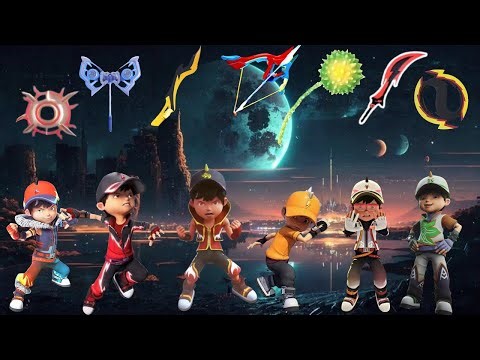ANALYSIS of 6 Boboiboy Weapons! Lightning, Frostfire, Which is the Most OP? (Elemental Power Up!)
