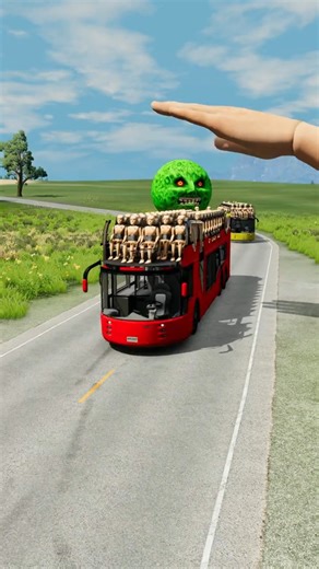 Big & Small Cars vs Giant Hand Slap - BeamNG.Drive