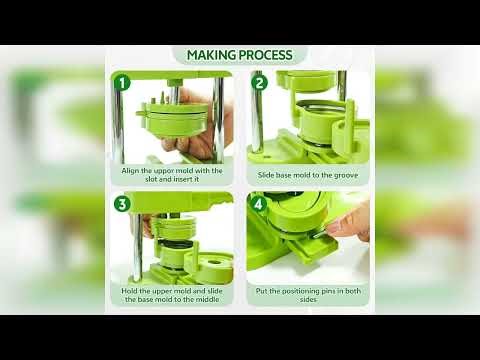 Review: Button Maker Machine Multiple Sizes 1.25" +2.25" Heart+3" Pin Badge Maker Machine Inte...