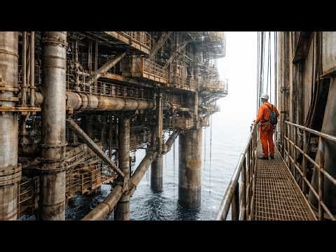 The Scary Job Of Maintenance Work on Multi Billion $ Offshore Oil Rig