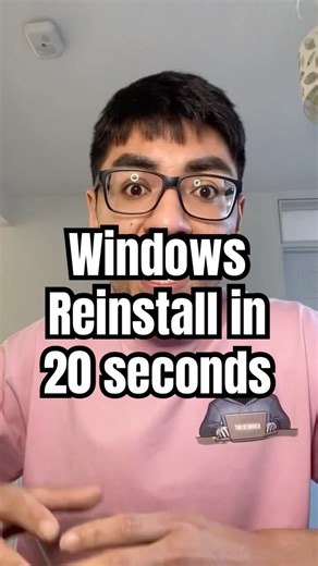 Reinstall Windows in 20 seconds with this trick in 2026 Clean installation NO software need it