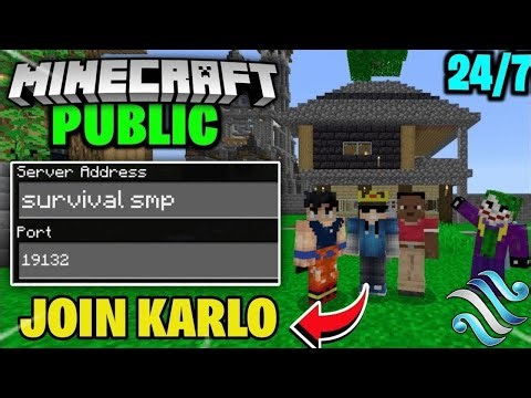 Minecraft Public SMP Live | 24/7 Public Server | Java + Pe | Anyone Can Join #minecraftlive