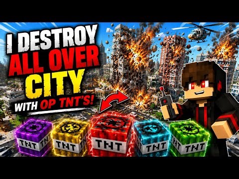 I Destroyed the Entire City with OP TNTs||Minecraft 💥🏙️