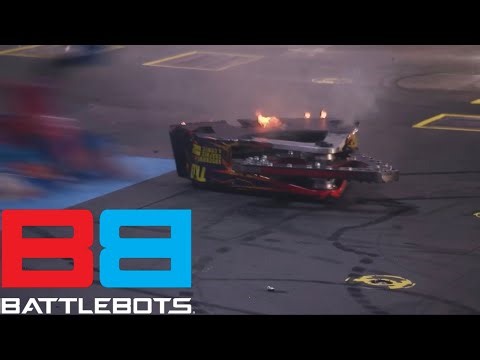 MAJOR FIRE IN THE BOX | BattleBots - Fusion vs. MaDCatTer
