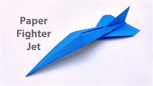 How to fold paper plane - Jet fighter making tutorial - Origami easy airplane making crafts #PaperJet #OrigamiFighterPlane #Crafts | DIY And Paper Crafts