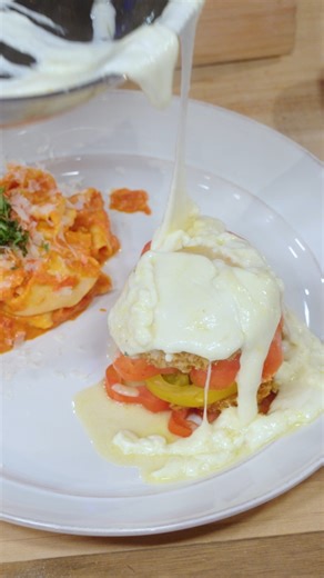 Jeff Mauro shows his #WorstCooks team a twist on Eggplant Parmesan served with Pappardelle alla Vodka. See how the recruits pull off this dish on a new episode of #WorstCooks Sunday at 8|7c. Get the recipe: https://foodtv.com/3NcbG3Q | Food Network