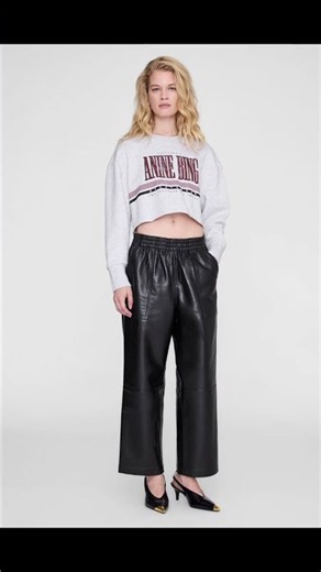 ANINE BING Sporty Cropped Sweatshirt 🤍 | Sporty Chic Outfit Inspo #Shorts