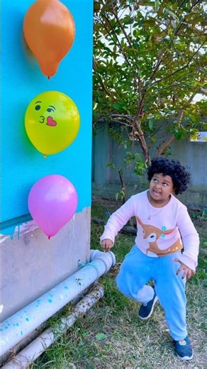 Funny balloon popping and surprise gift 🤗🤪🥰 #shorts #funny #shortsviral