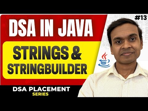Strings and StringBuilder in Java || DSA in Java Full Course #13