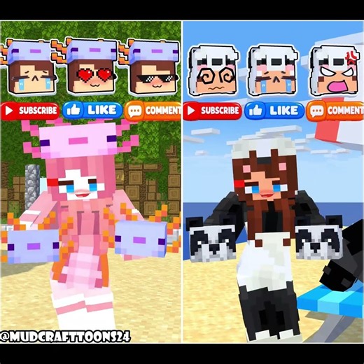 Guess their Reaction behind (Left Or Right?) 🤣🫣Minecraft Short Animation #shorts