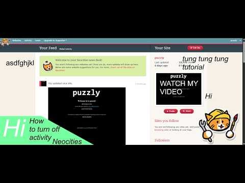 Neocities tutorial | How to remove activity of a neocities website (activity as in site profile)