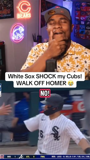 White Sox SHOCK my Cubs! WALK OFF HOME RUN 😭 #cubs #whitesox #mlb