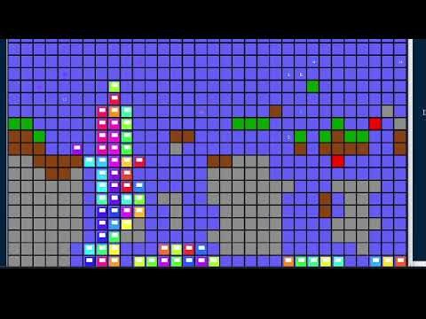 AI's fight in a """""""minecraft"""""" ripoff game natural generation