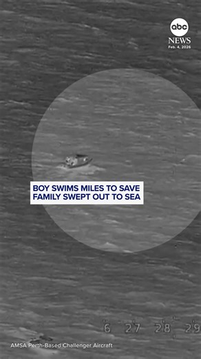 A 13-year-old boy is credited with saving the lives of his mother and two younger siblings after they drifted nine miles off the coast of Western Australia. Austin Applebee swam more than two miles through rough seas to raise the alarm that the rest of his family was in danger, ultimately saving their lives. ABC News' Sam Champion reports. https://abcnews.visitlink.me/zFHB1Q | ABC News