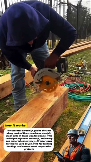 Precision Timber Cutting with a Circular Saw | Professional Woodworking Technique