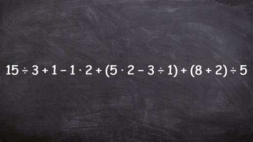 Apply the order of operations to simplify a large numeric expression