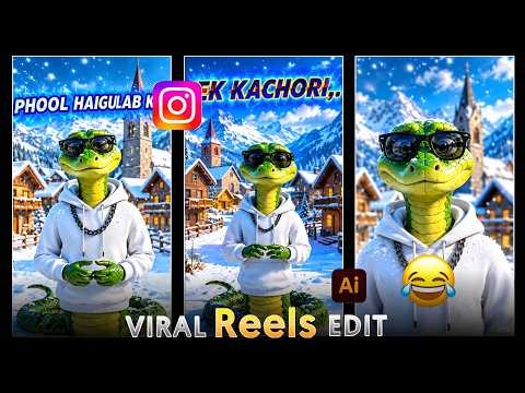 Instagram Viral Ai Snake Funny Dialouge Video Editing | Funny Ai Snake Video Kaise Banaye