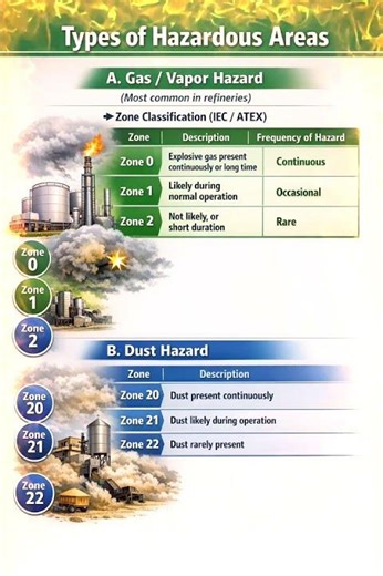 Types of Hazardous Areas Explained | Zone 0, 1, 2 & 20, 21, 22 (IEC/ATEX Guide)