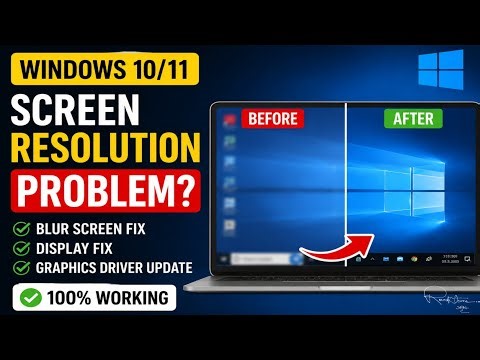 Windows 10/11 Screen Resolution Problem FIXED! (100% Working)