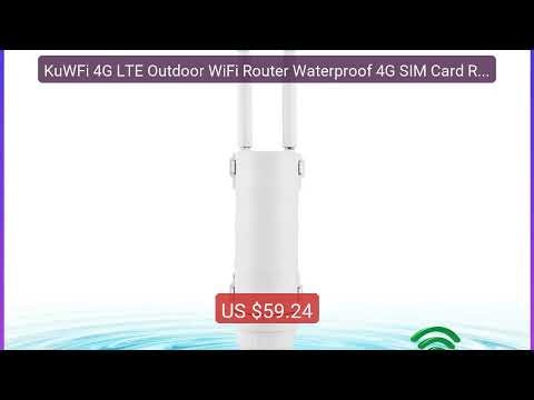 KuWFi 4G LTE Outdoor WiFi Router Waterproof 4G SIM Card Router Wide... — Top Rated 2026 | Buy Now!