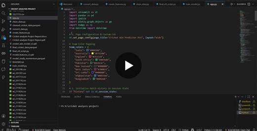 Cricket Win Predictor Pro: Real-Time Win Probability Engine | SHOBHIT GAJBE posted on the topic | LinkedIn