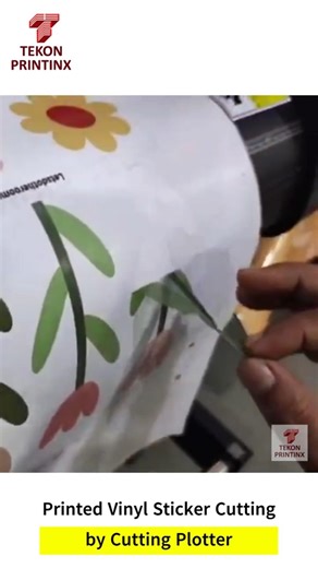 Printed Vinyl Sticker Cutting by Cutting Plotter | Vinyl Sticker Cutting Machine