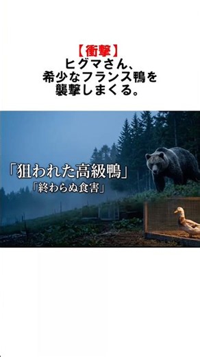 【衝撃】ヒグマさん、希少なフランス鴨を襲撃しまくる。#ヒグマ #クマ被害 #北海道 #獣害