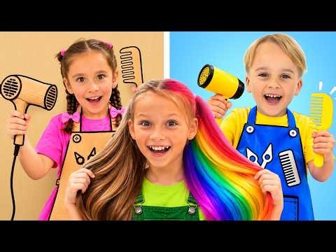 Rich vs Poor Beauty Salon story for kids