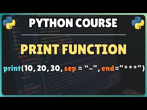 26. Python print() Tutorial : Printing single and multiple values, sep & end parameters
