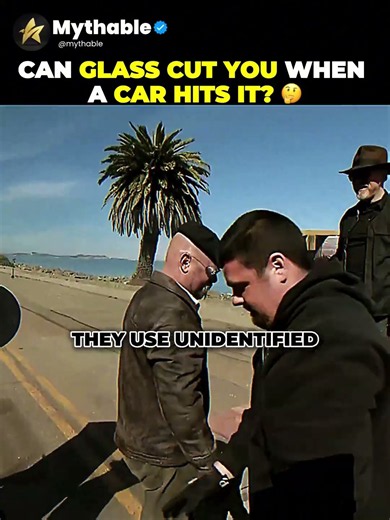 Can Glass Cut You When A Car Hits It?🤔| Myth Busters #usa #shorts