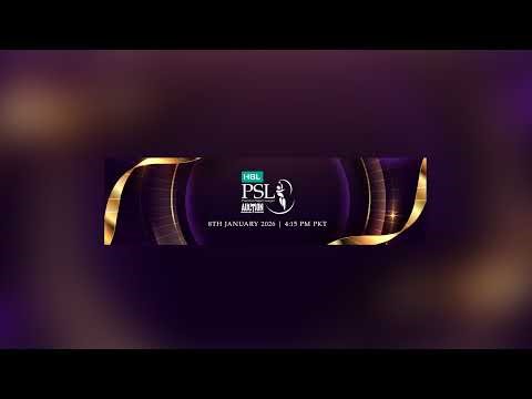 HBL PSL Teams Auction 2026 at Jinnah Convention Centre - Live