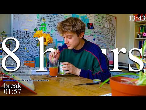 LIVE | 8-HOUR study with me 📚⛈️ rain sounds & pomodoro timer 60 & 10