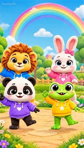 Freeze Dance Challenge! 🦁🐰🐼🐸 | Kids Dance #shorts