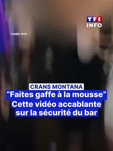 🔴 Des médias suisses ont dévoilé une vidéo tournée au Constellation lors du réveillon 2019. On y voit des clients célébrer le Nouvel An avec des bouteilles équipées de feux de Bengale, les mêmes que ceux à l’origine du drame du 1ᵉʳ janvier dernier. Un serveur y lance même : « Faites gaffe à la mousse » #tf1info #cransmontana