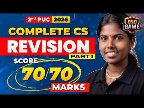 2nd PUC Computer Science - Complete Revision Part 1 🚀 | 2nd PUC Boards 2026 Final Revision End Game