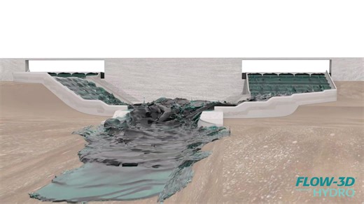 lahontan水坝溢洪道 | FLOW-3D HYDRO