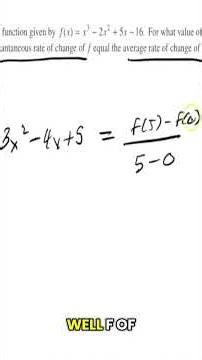 AP Calc AB Multiple Choice: Mean Value Theorem FAST ⚡️#math #exampreparation #apcalculus #exam