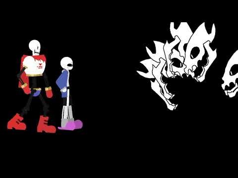 Sans and papyrus second test jusgement hall test in end