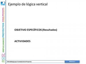 Taller: Metodología para formulación de proyectos - Módulo II