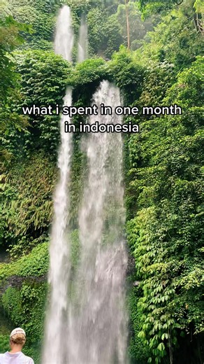 what i spent in one month while backpacking through indonesia 🤍 #indonesia #travel #traveltiktok #bali #java #lombok #travelindonesia #fyp #foryoupage