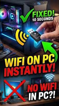 NO WiFi On PC?! FIX IT IN 10 SECONDS! 😱 #shorts #techhacks #wifiadapter #wifionpc